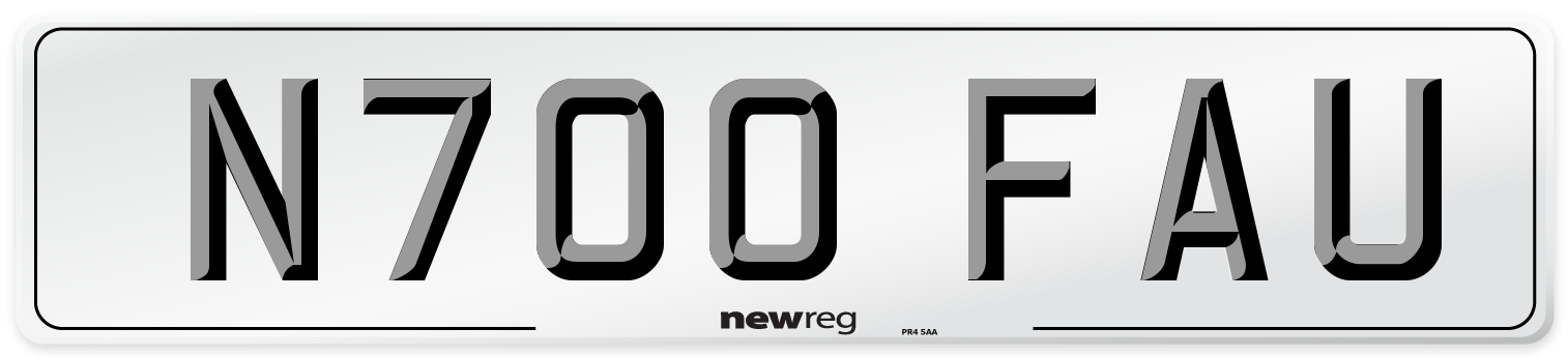 N700 FAU Number Plate from New Reg